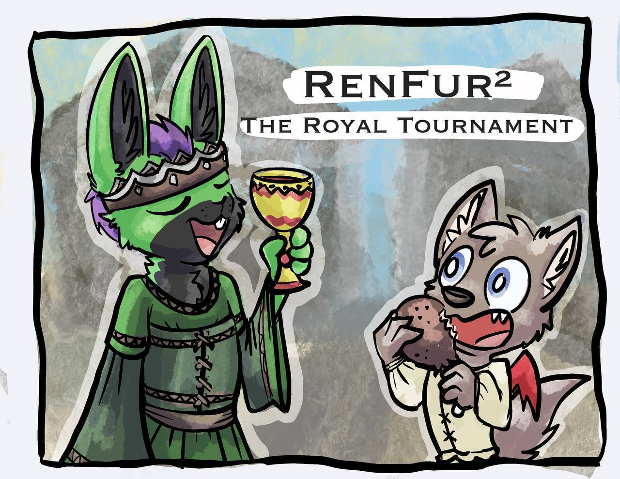 FurSquared 2026 Teaser. Text saying RenFur Squared, the royal tournament.