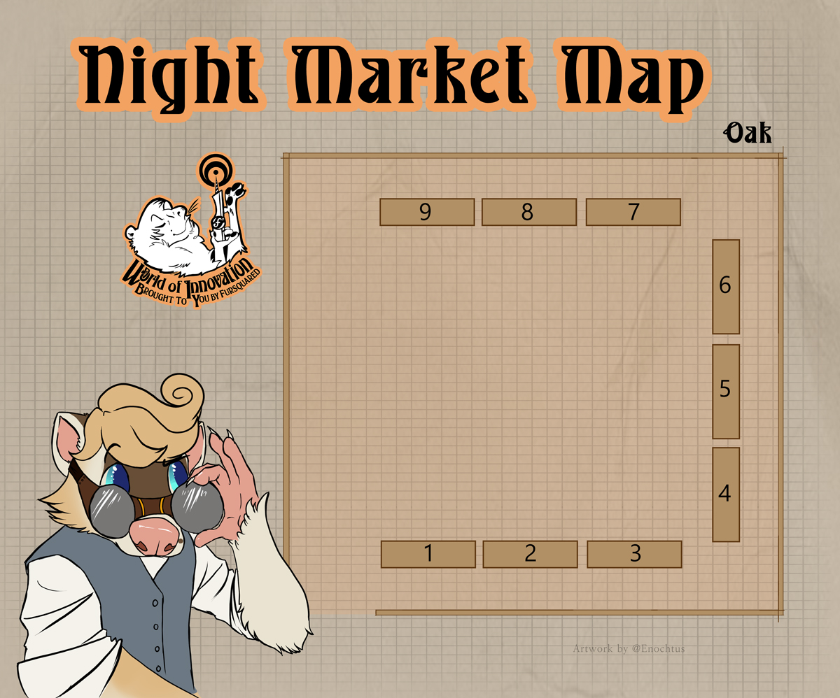 Fur Squared 2024 Night Market Map